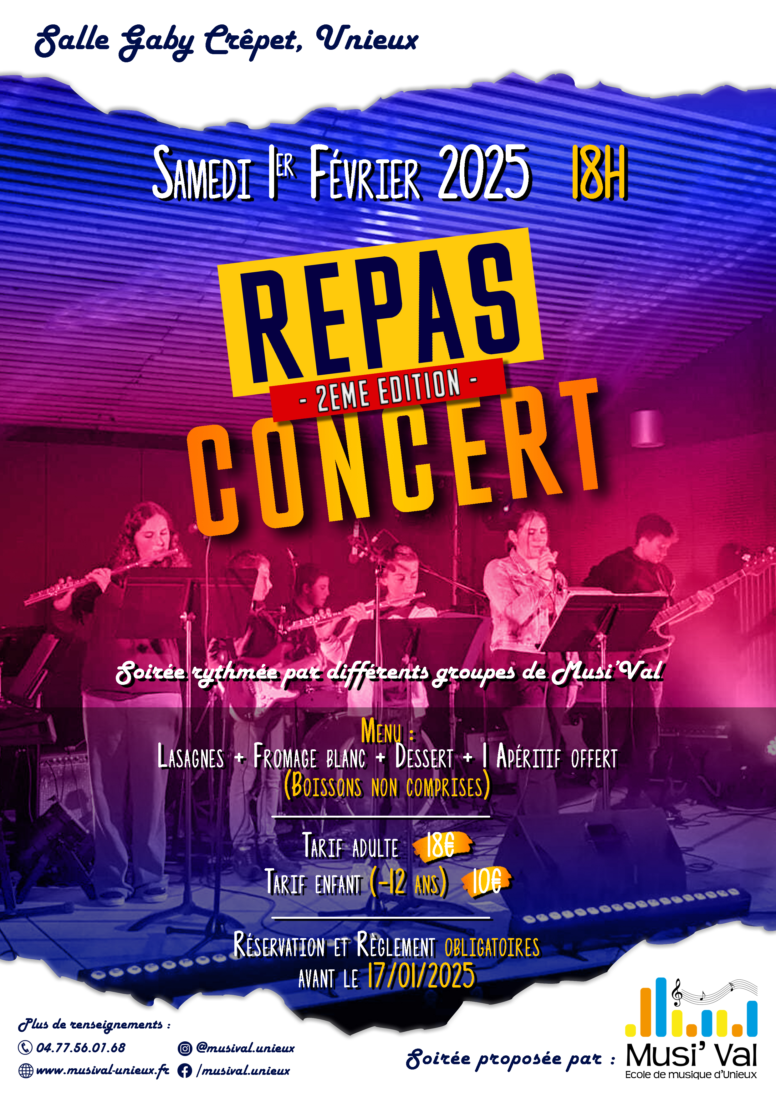 Soirée Repas/Concert : 2ème édition