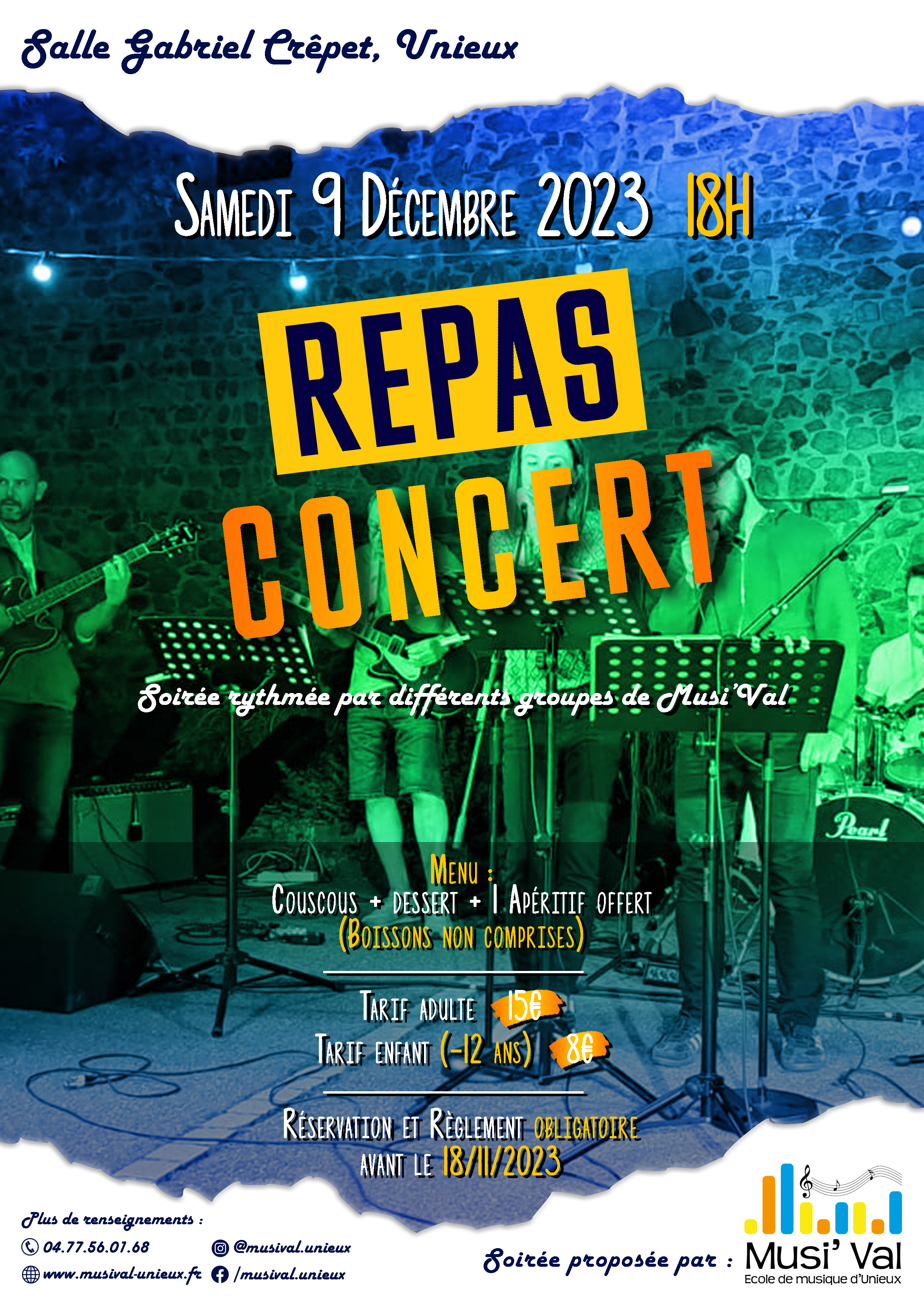 La Grande Soirée de Musi'Val : Repas/Concert